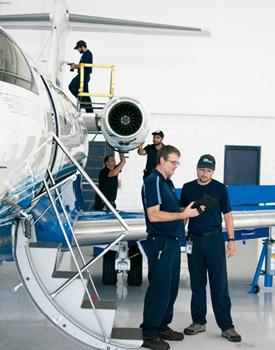 Maintenance team working
